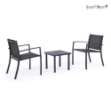 Gartenlounge mit 2 modernen Stühlen und Tisch 45x45cm Bizzotto Auri Aktion
