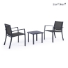 Gartenlounge mit 2 modernen Stühlen und Tisch 45x45cm Bizzotto Auri Aktion