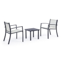 Gartenlounge mit 2 modernen Stühlen und Tisch 45x45cm Bizzotto Auri Maße