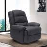 Klappbarer Schaukelsessel Relaxsessel mit Fußstütze Stoff Design Sofia 