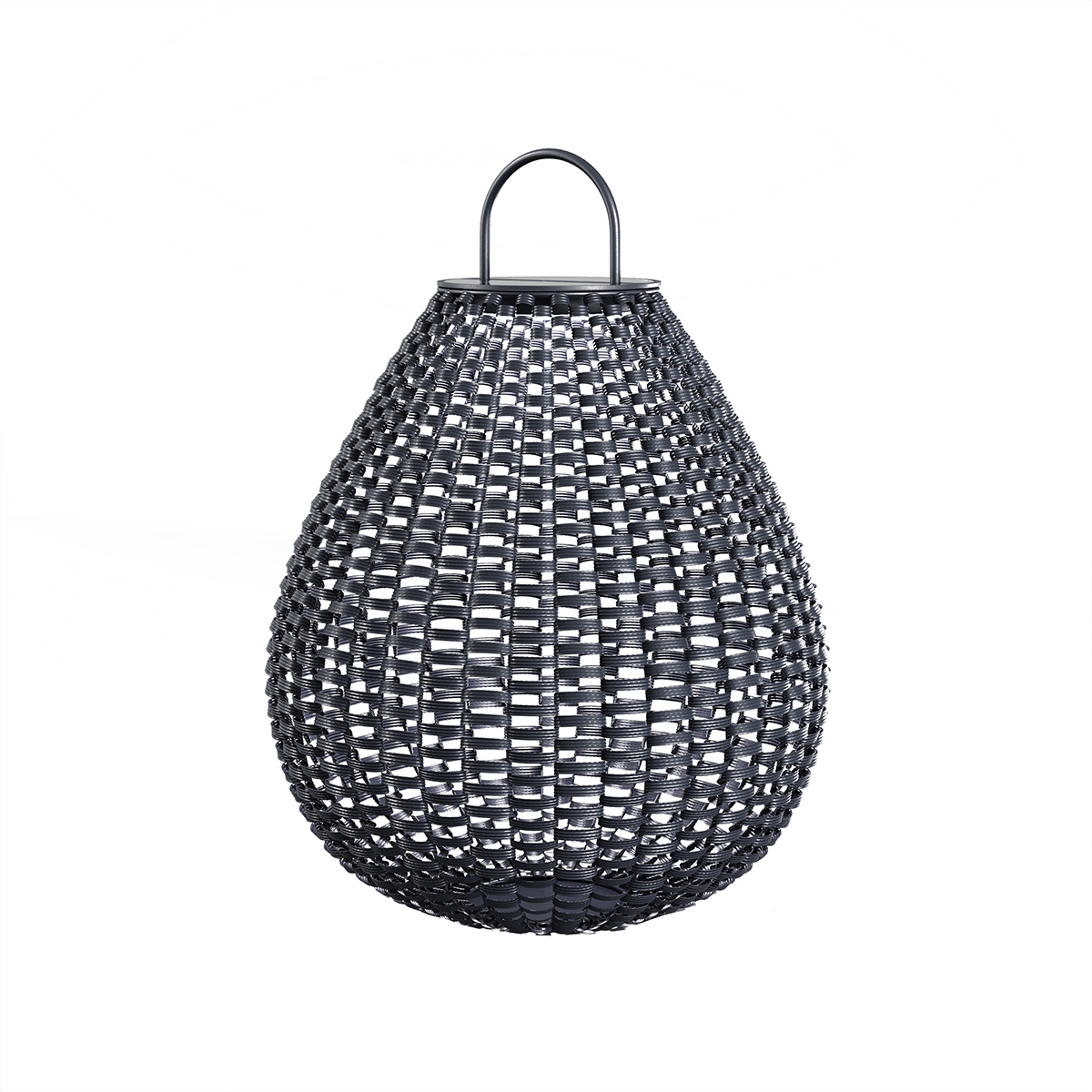 Moderne Solarlaterne für den Garten aus schwarzem Rattan Maytoni Plet Aktion