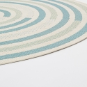 Ovaler Teppich für Innen- und Außenbereich, grün blau beige, Bizzotto Nour Verkauf
