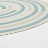 Ovaler Teppich für Innen- und Außenbereich, grün blau beige, Bizzotto Nour Verkauf
