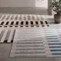 Bizzotto Hada Outdoor/Indoor Teppich Blau Beige Grau aus Polyester Angebot