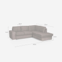 Schlafsofa 3-Sitzer mit rechter Chaiselongue und Stauraum Belka 
