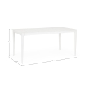 Moderner Gartentisch 160x90cm aus Aluminium Bizzotto Nebula Maße