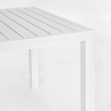 Rechteckiger Gartentisch 150x80 aus Aluminium Bizzotto Hilde Maße