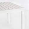 Moderner rechteckiger Gartentisch 130x68cm aus Aluminium Bizzotto Hilde Lagerbestand