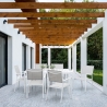 Moderner rechteckiger Gartentisch 130x68cm aus Aluminium Bizzotto Hilde Verkauf