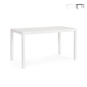 Moderner rechteckiger Gartentisch 130x68cm aus Aluminium Bizzotto Hilde Aktion
