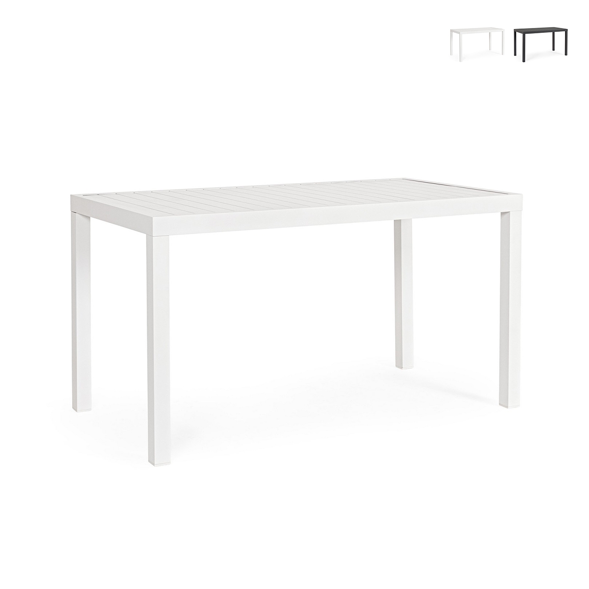 Moderner rechteckiger Gartentisch 130x68cm aus Aluminium Bizzotto Hilde Aktion
