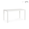 Moderner rechteckiger Gartentisch 130x68cm aus Aluminium Bizzotto Hilde Aktion