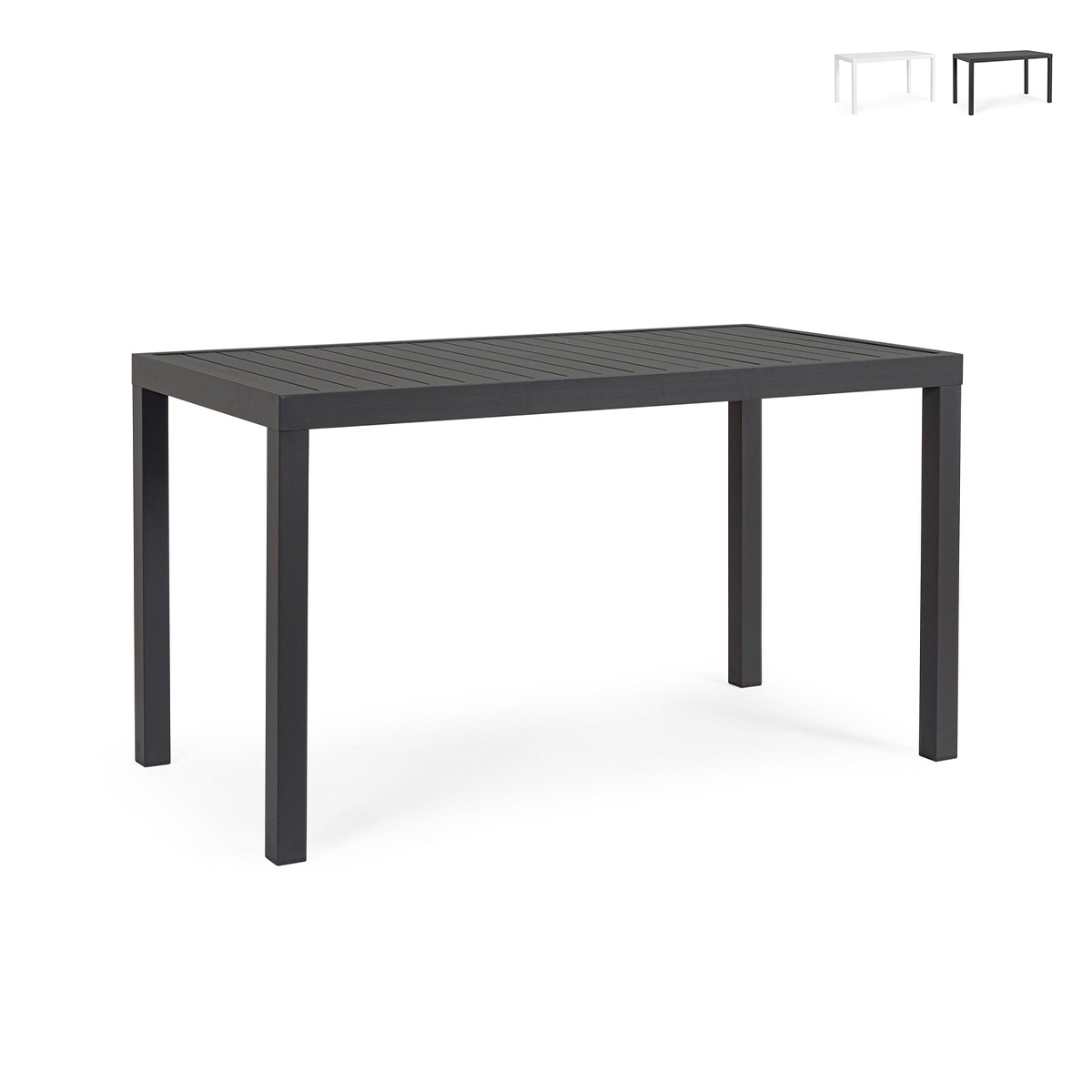 Moderner rechteckiger Gartentisch 130x68cm aus Aluminium Bizzotto Hilde Angebot Moderner rechteckiger Gartentisch 130x68cm aus Aluminium Bizzotto Hilde Angebot