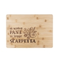 Holz-Küchenbrett 39x28cm "Si scrive pane, si legge scarpetta" Aktion