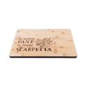 Holz-Küchenbrett 39x28cm "Si scrive pane, si legge scarpetta" Angebot