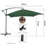 Freischwingender Garten-Sonnenschirm 3x3m Kios Kosten