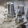 Moka Espressokocher 2 Tassen Edelstahl Holzoptik-Griff Riko Verkauf