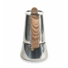 Moka Espressokocher 2 Tassen Edelstahl Holzoptik-Griff Riko Sales