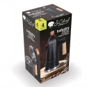 Mokkakanne 4 Tassen aus schwarzem Aluminium mit Holzgriff Industry Angebot