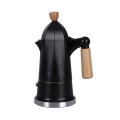 Mokkakanne 4 Tassen aus schwarzem Aluminium mit Holzgriff Industry Aktion