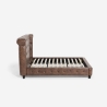 Chesterfield Doppelbett 160x190cm in Kunstleder Chur Sales