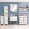 Badezimmerspiegel-Schrank aus lackiertem MDF-Holz 60x15xH68 cm Bakira Lagerbestand