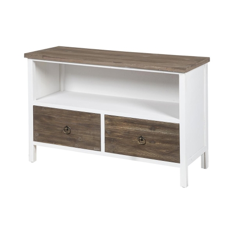 Shabby Chic TV-Möbel aus Holz mit 2 Schubladen Terosk Aktion