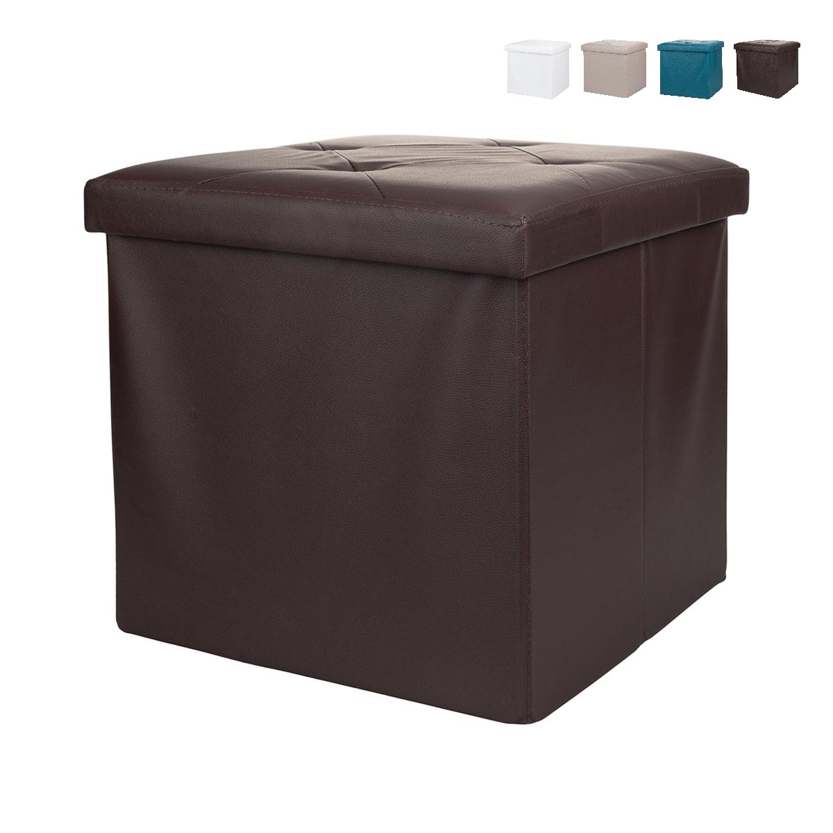Multifunktionaler Aufbewahrungshocker quadratisch 38x38xH.38cm Zilkov Rabatte