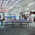 Professionelle faltbare Tischtennisplatte 274x152,5 cm Schläger Netzspanner Bälle Booster Sales