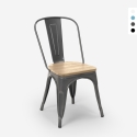 stuhl im industriestil design küche bar steel wood top light 