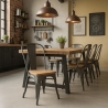 stuhl im industriestil design küche bar steel wood top light 