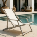 Sea Strandliegestuhl mit klappbaren Armlehnen aus Aluminium Riccione Gold Lux Kosten