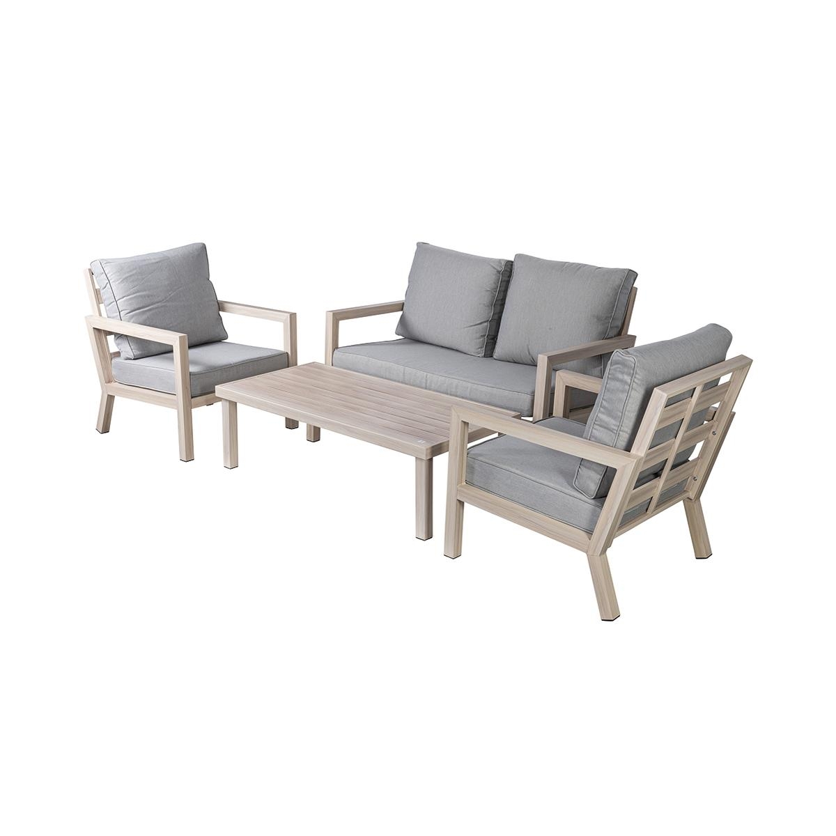 Gartenmöbel-Set Ibiza: Sofa, Tisch und 2 Sessel mit Kissen Aktion Gartenmöbel-Set Ibiza: Sofa, Tisch und 2 Sessel mit Kissen Aktion