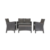 Gartenlounge Set Sofa 2-Sitzer Sessel Tisch Rattanoptik Malaga Rabatte