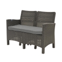 Gartenlounge Set Sofa 2-Sitzer Sessel Tisch Rattanoptik Malaga Modell