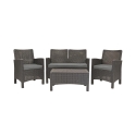 Gartenlounge Set Sofa 2-Sitzer Sessel Tisch Rattanoptik Malaga Kosten