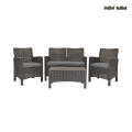 Gartenlounge Set Sofa 2-Sitzer Sessel Tisch Rattanoptik Malaga Aktion