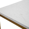 Goldfarbener Couchtisch aus Metall mit Marmorplatte 47x47x60 Double Marble Katalog