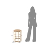 Runder Couchtisch aus Metall und Rattan 55x40x40cm Samui Katalog