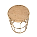Runder Couchtisch aus Metall und Rattan 55x40x40cm Samui Angebot