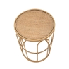 Runder Couchtisch aus Metall und Rattan 55x40x40cm Samui Angebot
