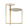 Goldener Metall-Couchtisch mit 2 Rauchglasböden Mohana Sales