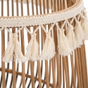2-teiliges Set runde Aufbewahrungskörbe aus Rattan und Stoff Fuji Sales