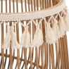 2-teiliges Set runde Aufbewahrungskörbe aus Rattan und Stoff Fuji Sales