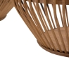 2-teiliges Set runde Aufbewahrungskörbe aus Rattan und Stoff Fuji Rabatte