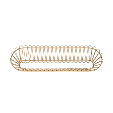 Wandregal aus Metall und Rattan im Boho-Chic-Stil Panama Aktion
