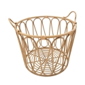 Runder Aufbewahrungskorb Boho Chic aus Metall und Rattan Panama Angebot