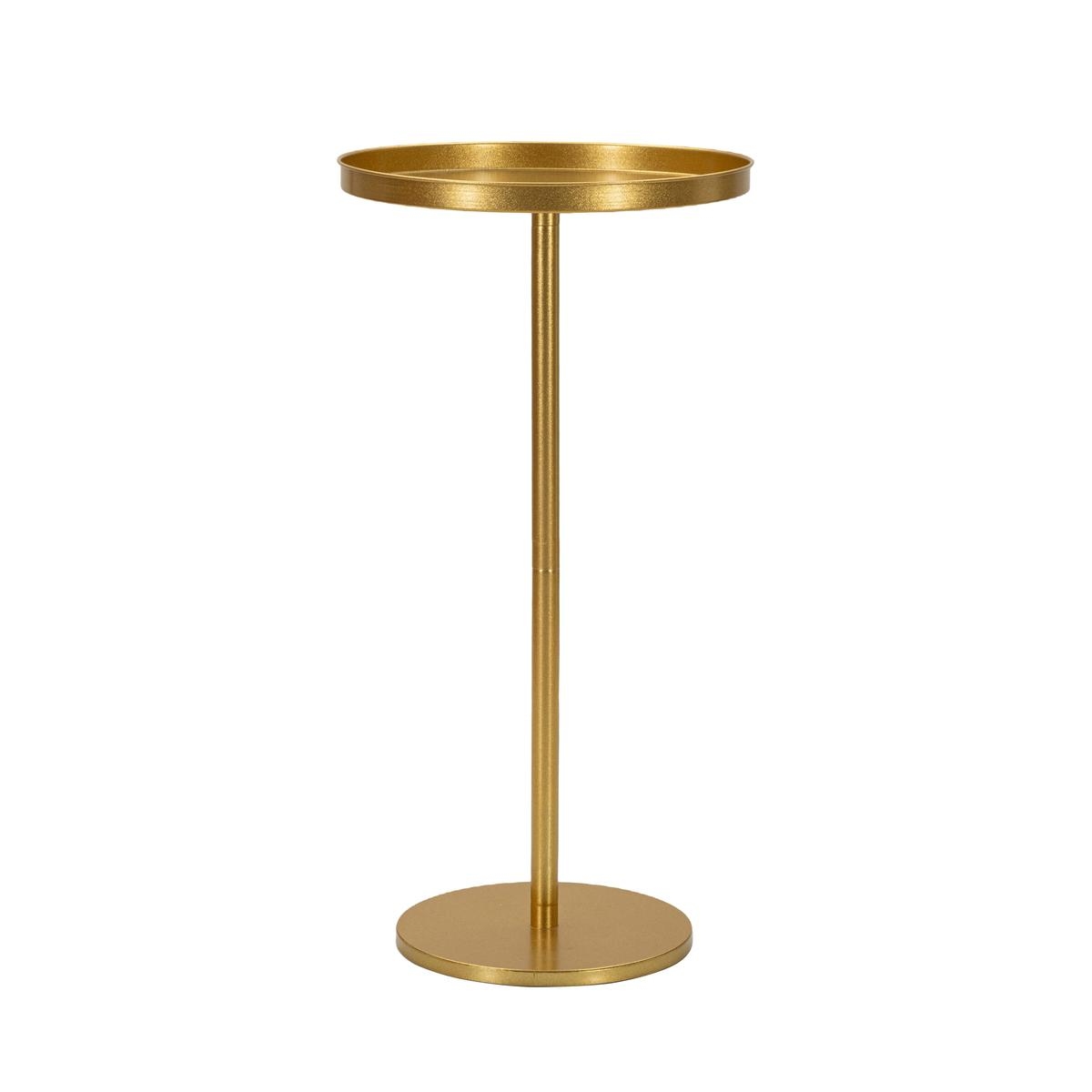 Hoher Beistelltisch aus goldfarbenem Metall, modernes Design 41x80cm Doha Aktion