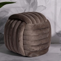 Moderner Samt-Pouf Softy mit gestepptem Design Katalog