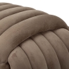 Moderner Samt-Pouf Softy mit gestepptem Design 